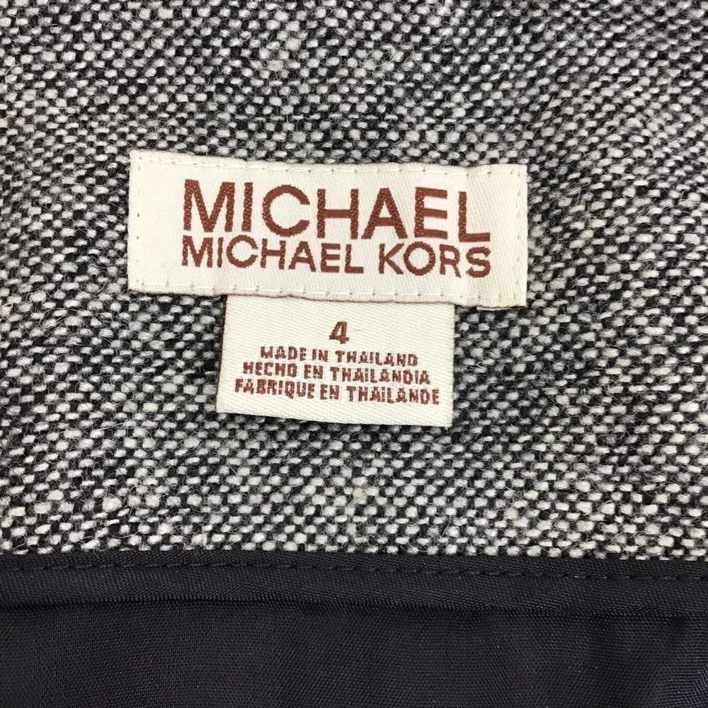 Michael Kors Black Tweed Pencil Skirt l 4